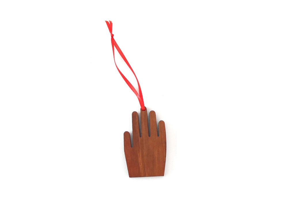Hand Christmas Ornament by Collin Garrity