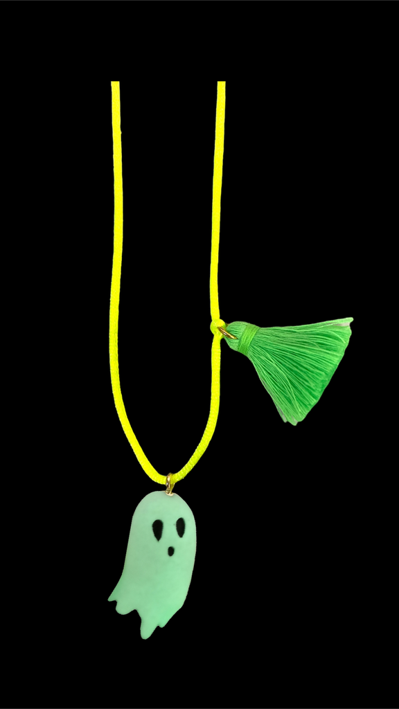 Glow in the Dark Ghost Necklace by Gunner and Lux