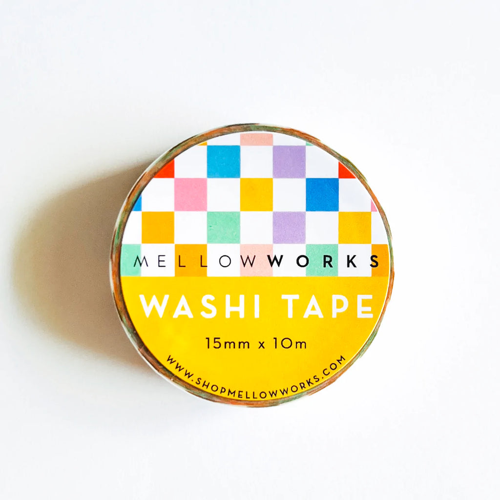 Rainbow Checkerboard Washi Tape by Mellowworks