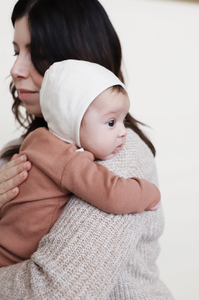 Ivory Linen Bonnet Cotton-Lined by Briar Baby