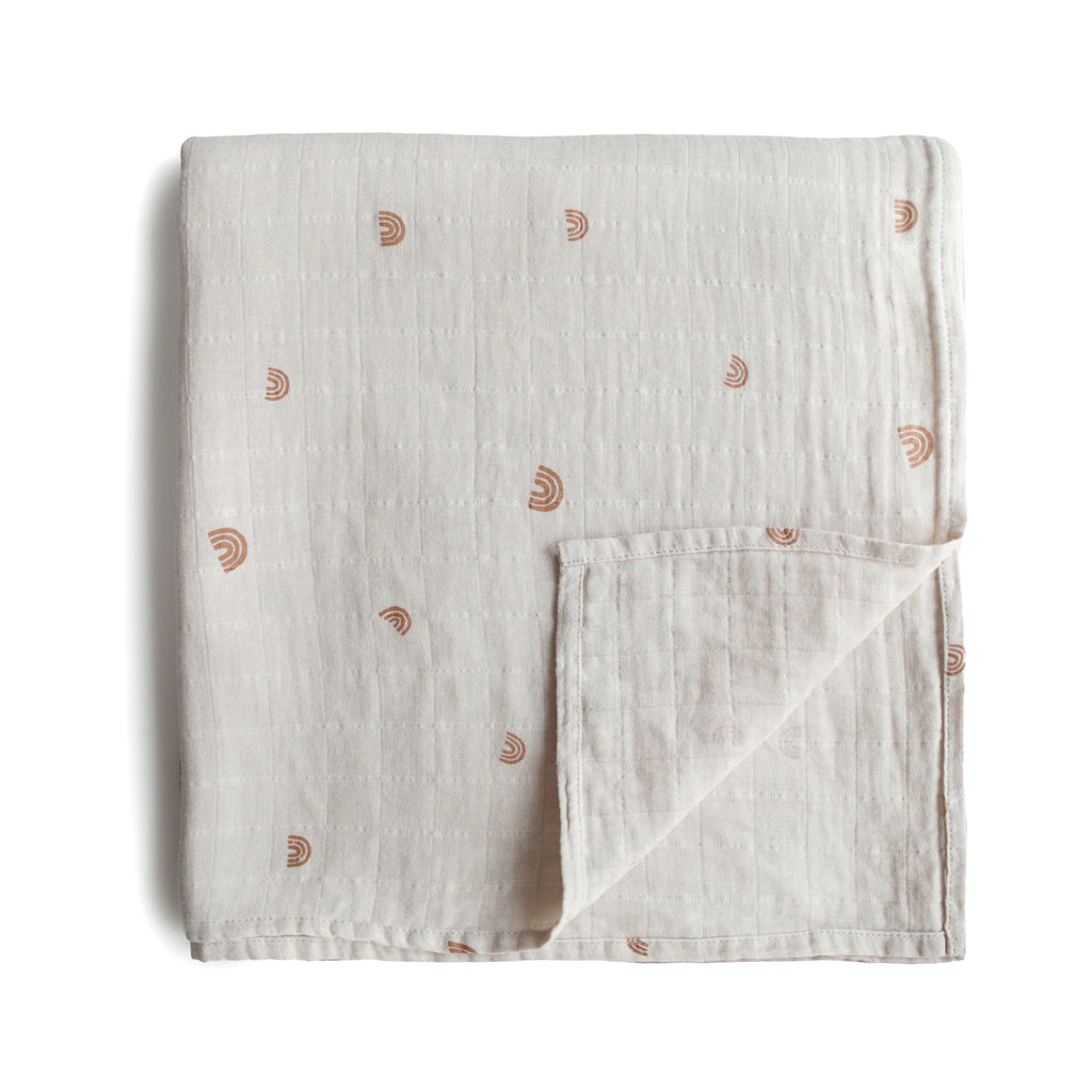 Muslin Swaddle Blanket Organic Cotton by Mushie