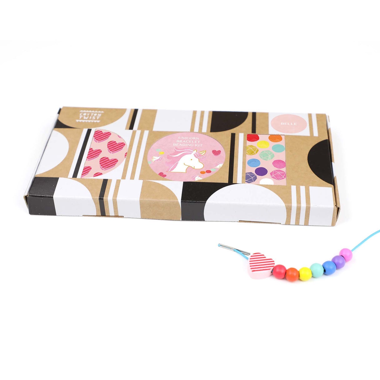 Unicorn &amp; Heart Bracelet Making Kit by Cotton Twist