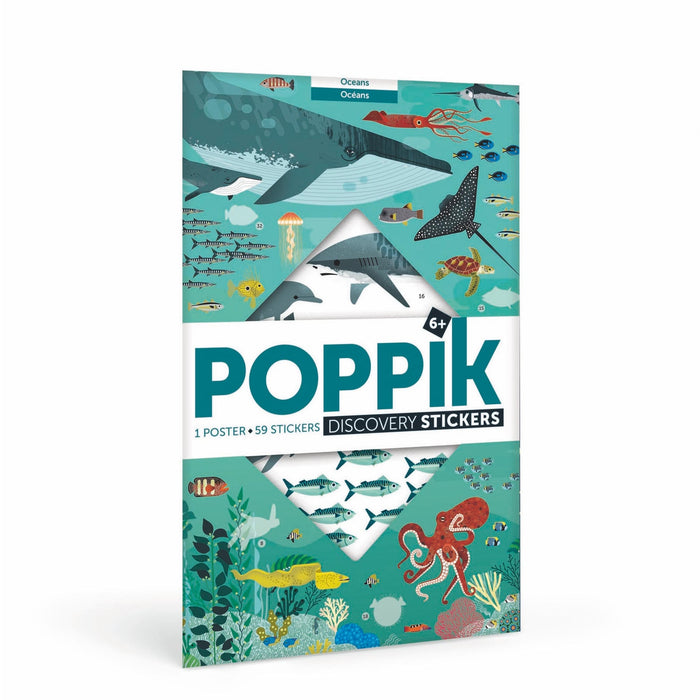 Animals of the Oceans Sticker Activity Poster by Poppik
