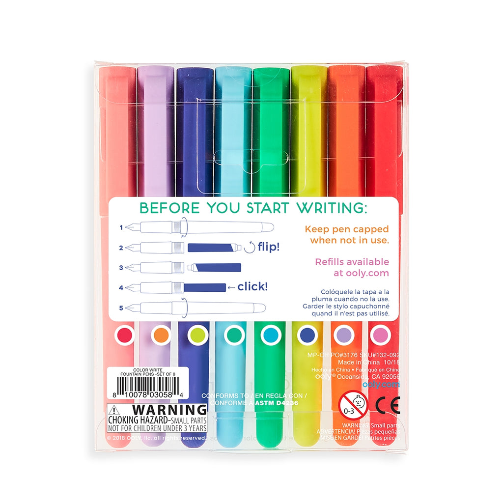 Color Write Colored Fountain Pens by Ooly