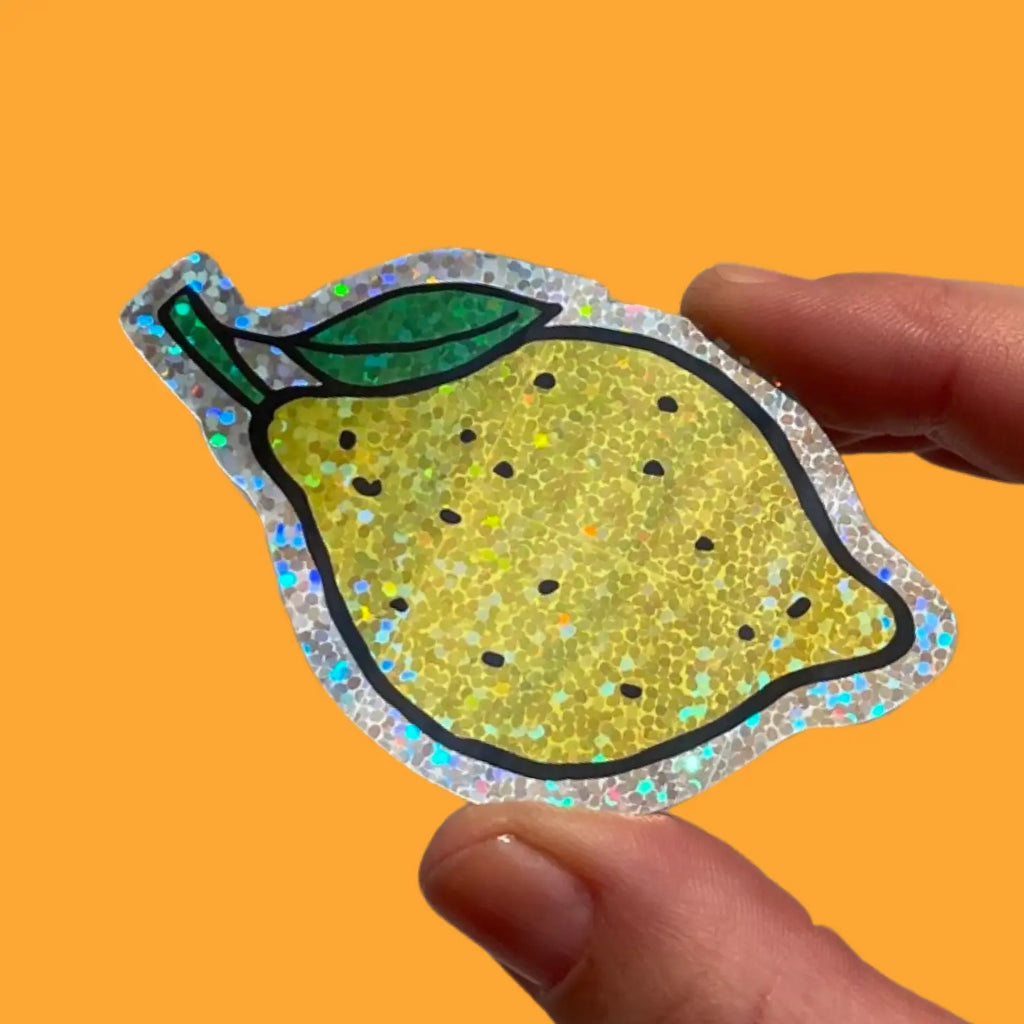 Glitter Lemon Sticker by Jenny Lemons