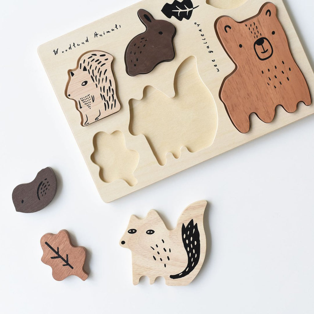 Woodland Animals Wood Puzzle by Wee Gallery