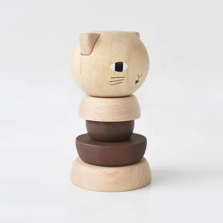 Wood Stacker - Cat – Mochi Kids