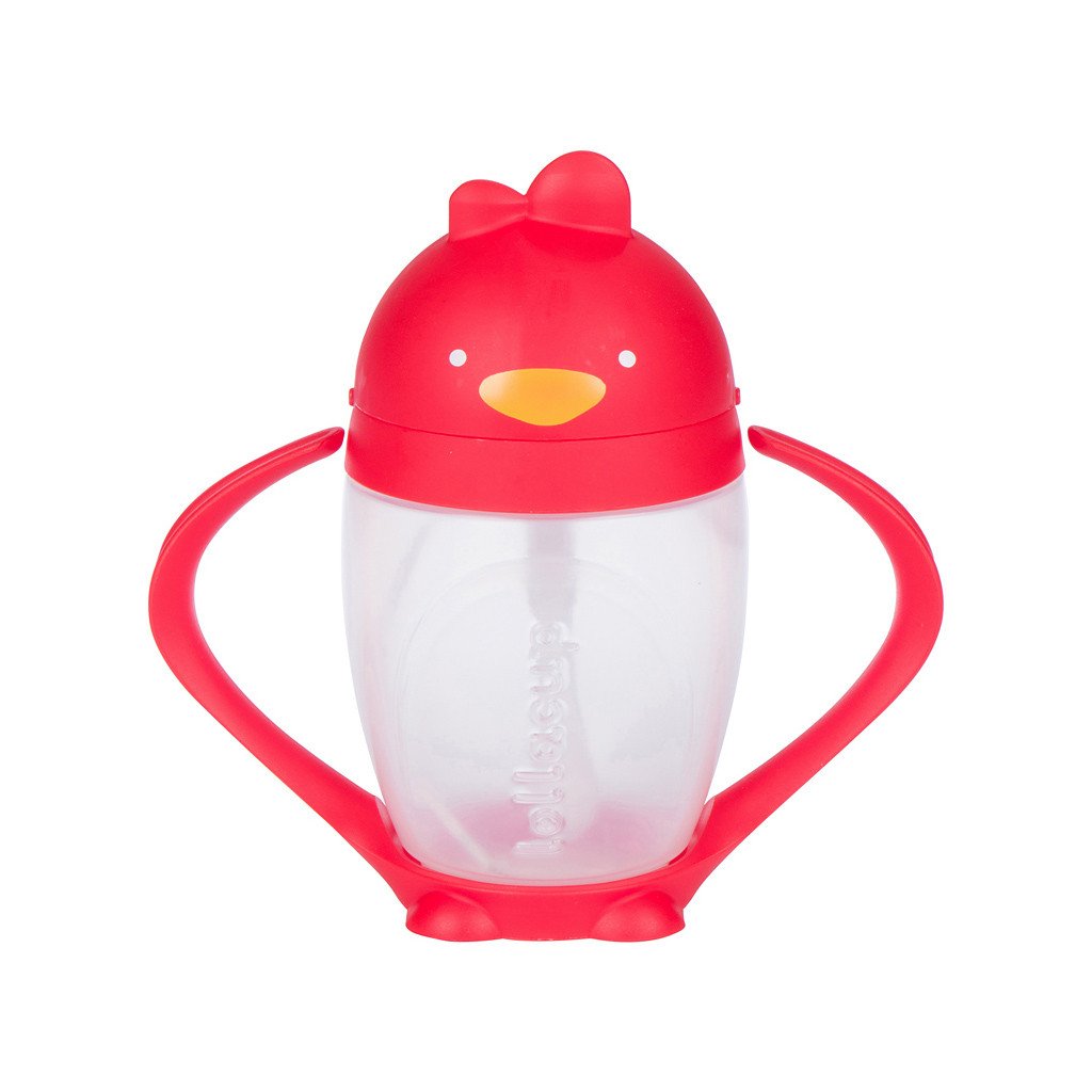 Red Preppy Flowers Custom Infant Sippy Cup
