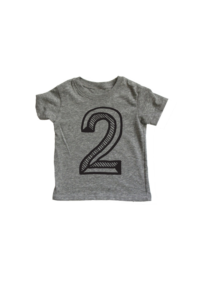 Number 2 2nd Second Birthday Kids Tee Shirt Mochi Kids