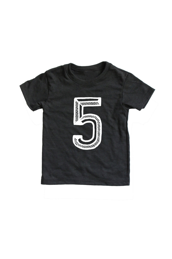 Number 5 Fifth 5th Birthday Kids Shirt