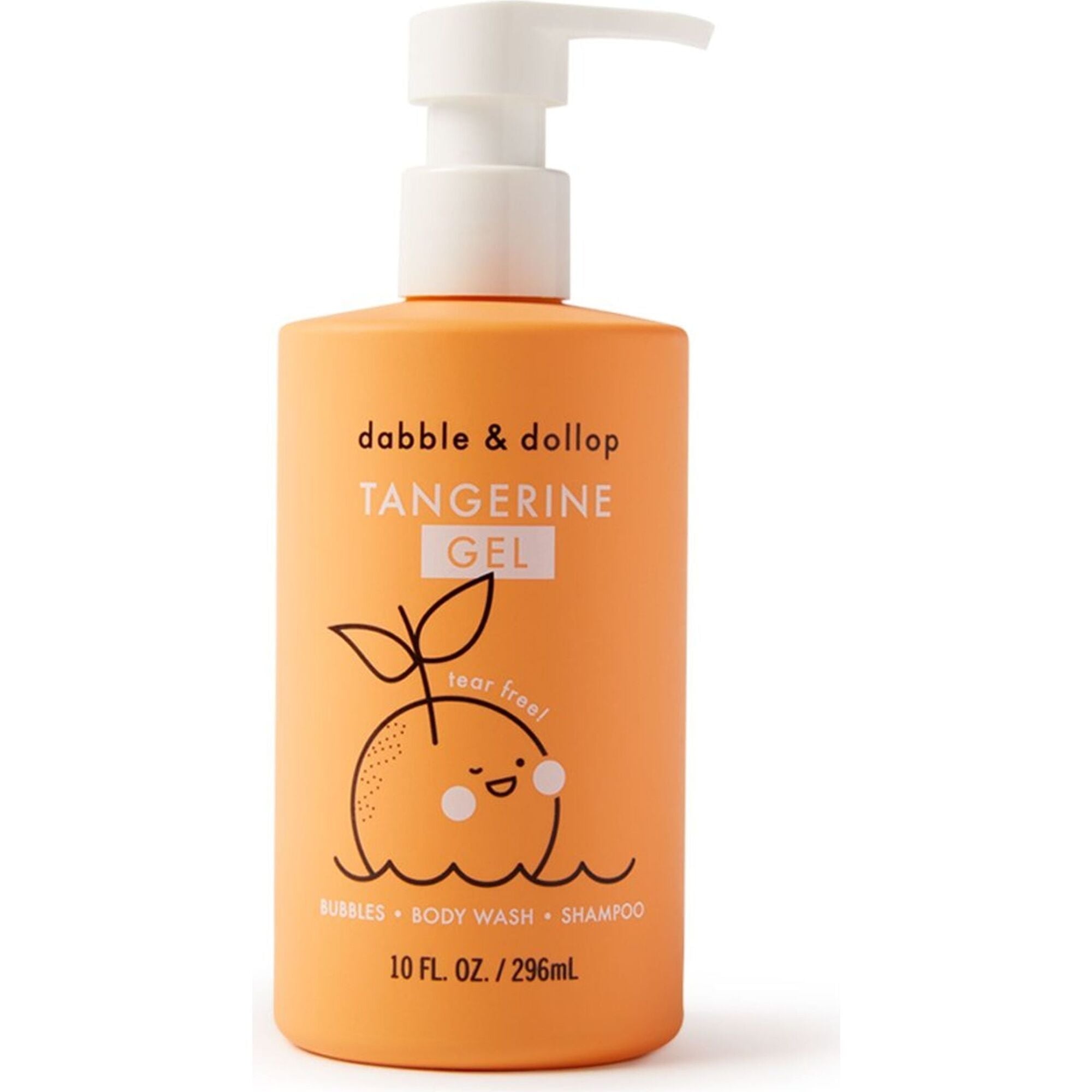 Orange bottle of tangerine shower gel.