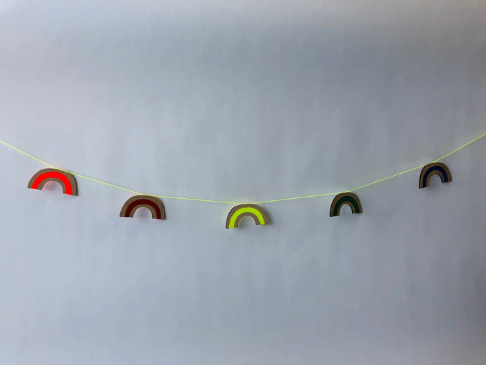 SALE Rainbow Garland by Cosmic Peace Studio