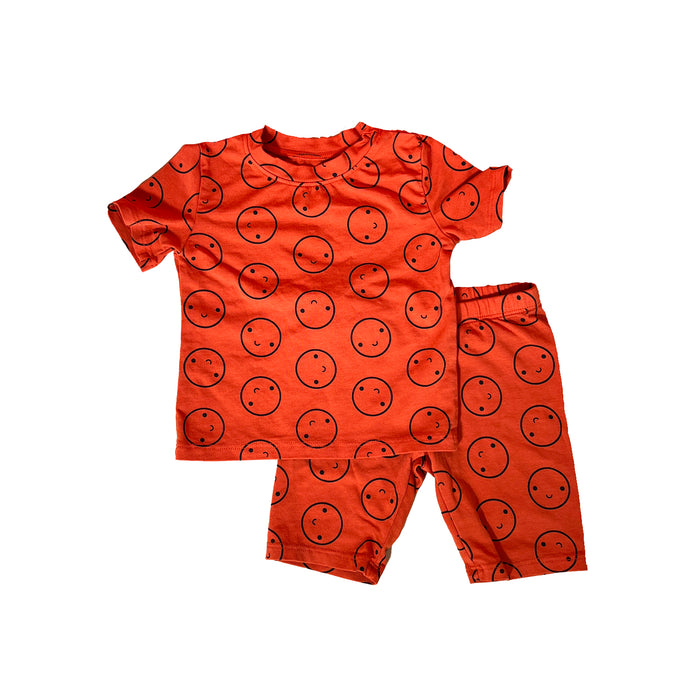 Mars Red Short Sleeved Happy Pajamas