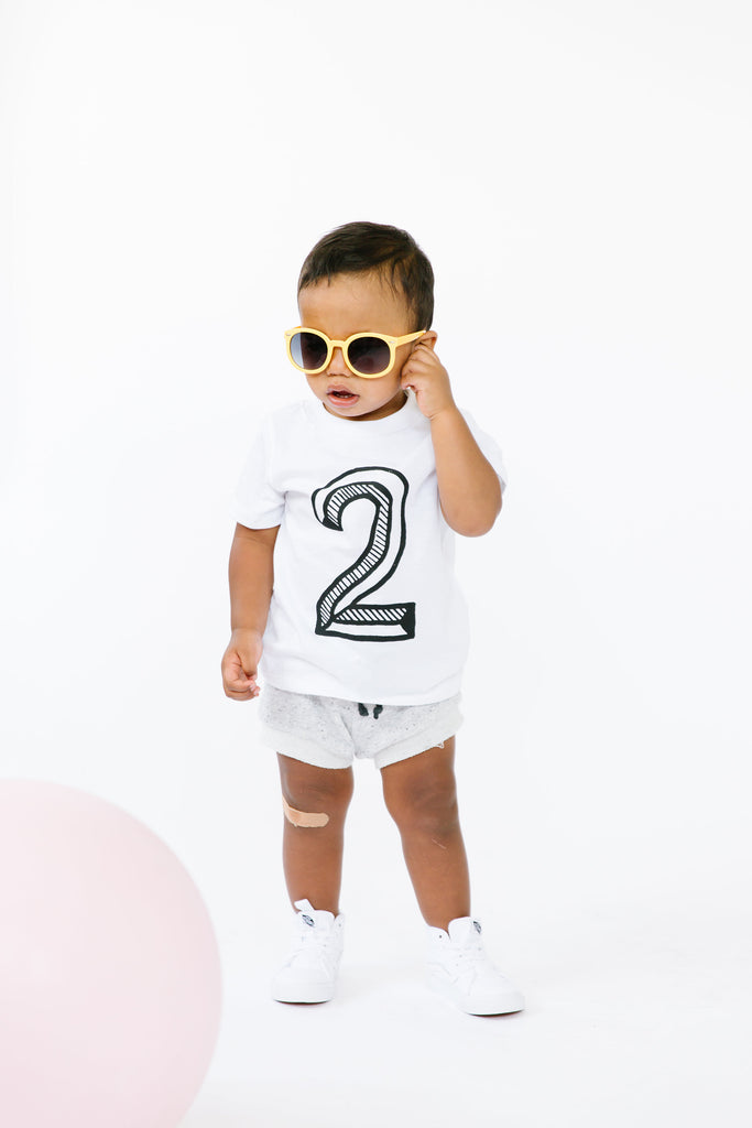 Number 2 2nd Second Birthday Kids Tee Shirt Mochi Kids