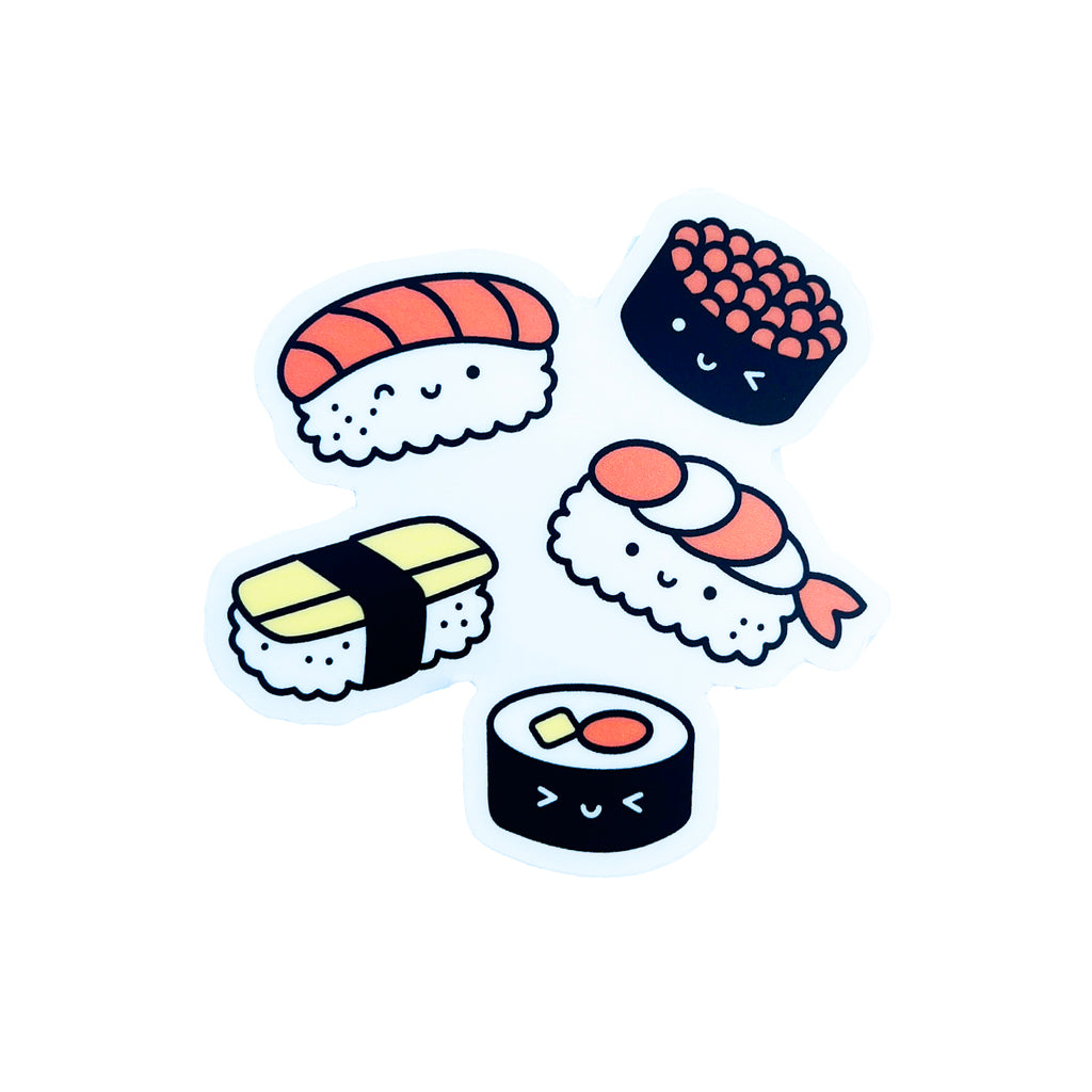 Kawaii Japanese Bento Box Sushi - Cute Sushi - Sticker