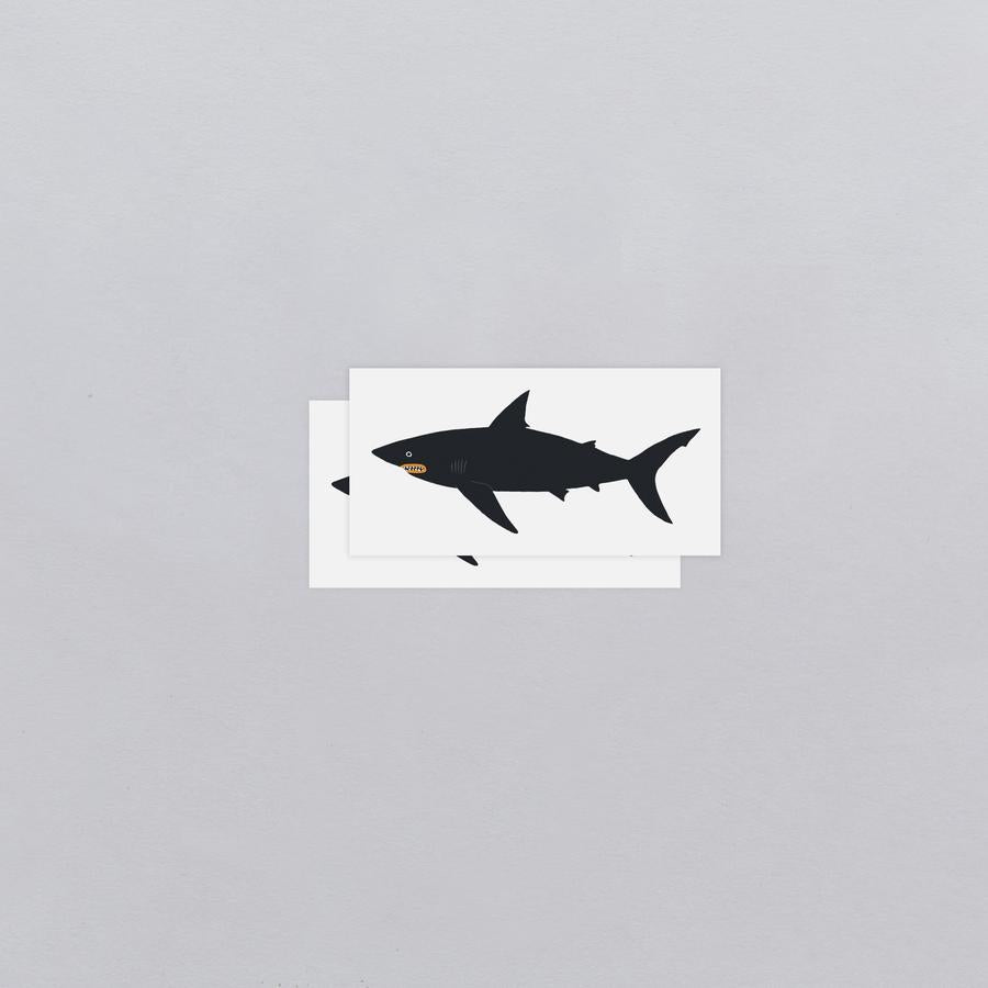 Dark Waters Shark Temporary Tattoo Pair