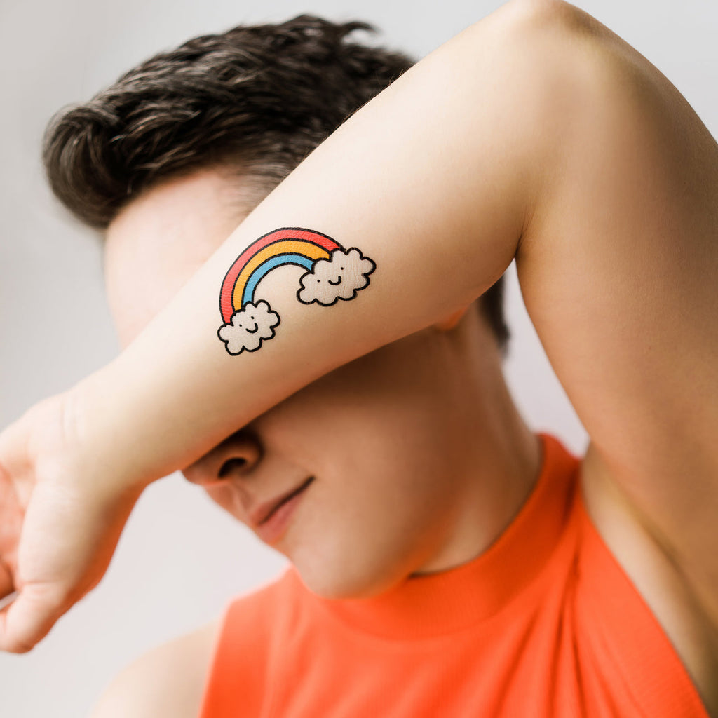 Cheery Rainbow Tattoo by Tattly
