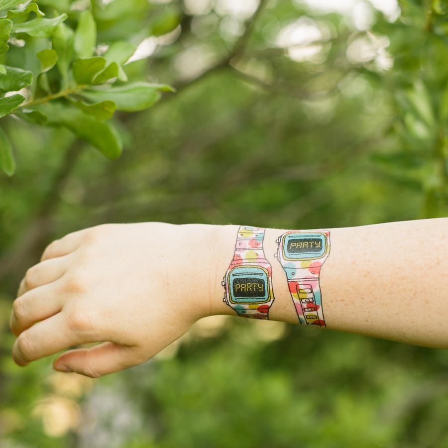 Party Watch Temporary Tattoos by Tattly