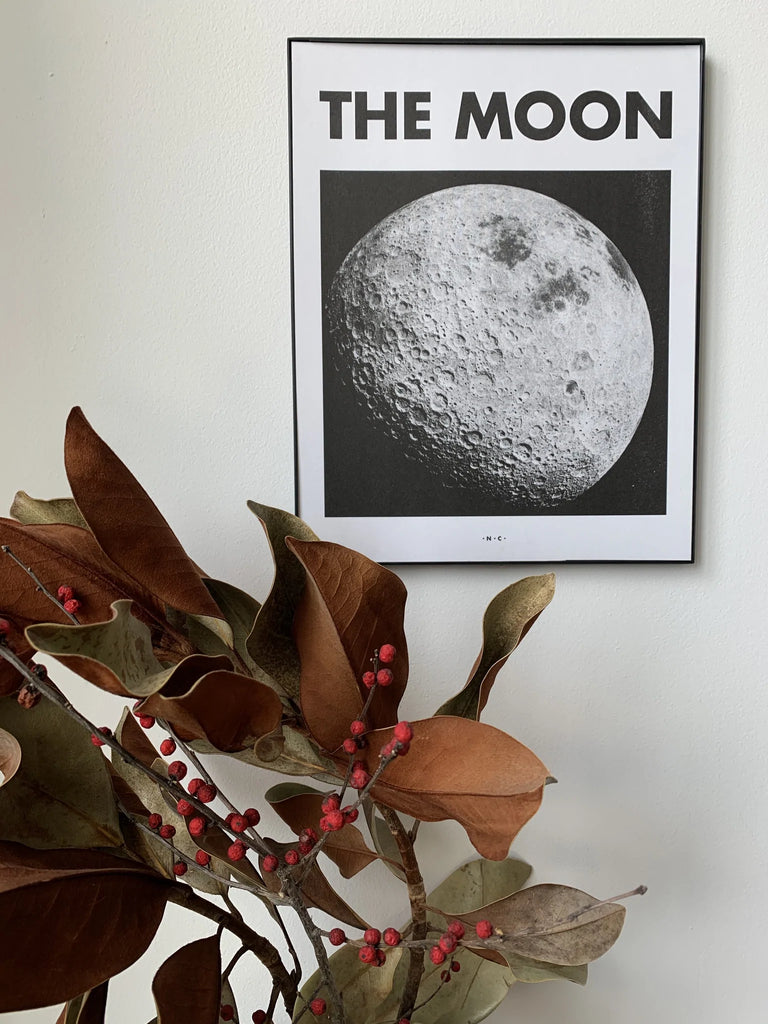 The Moon - Planet Risograph Print by Next Chapter Studio