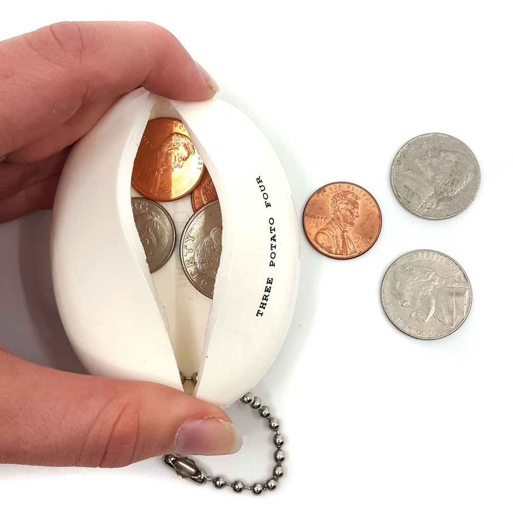 Oval rubber coin purse sales
